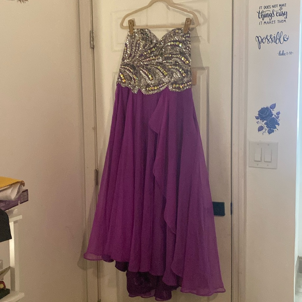 Blush Prom purple sequin dress